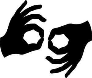 Universal symbol for Sign Language Interpretation.