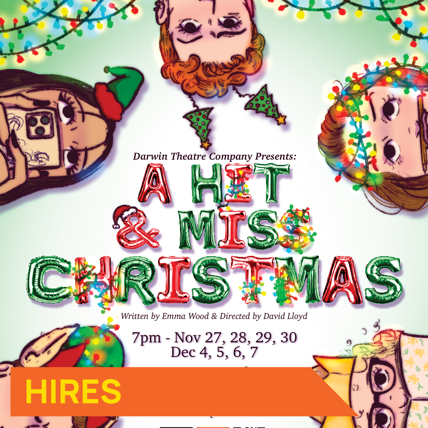 Graphic for Christmas theatre show A Hit & A Miss Christmas