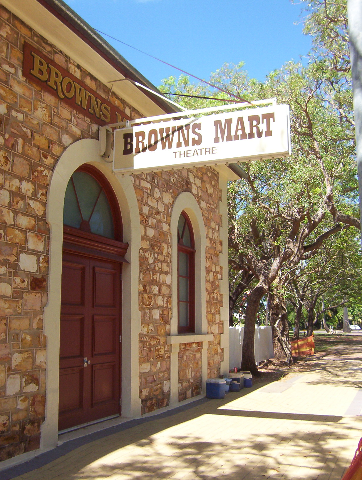 Photo of front of Brown's Mart building