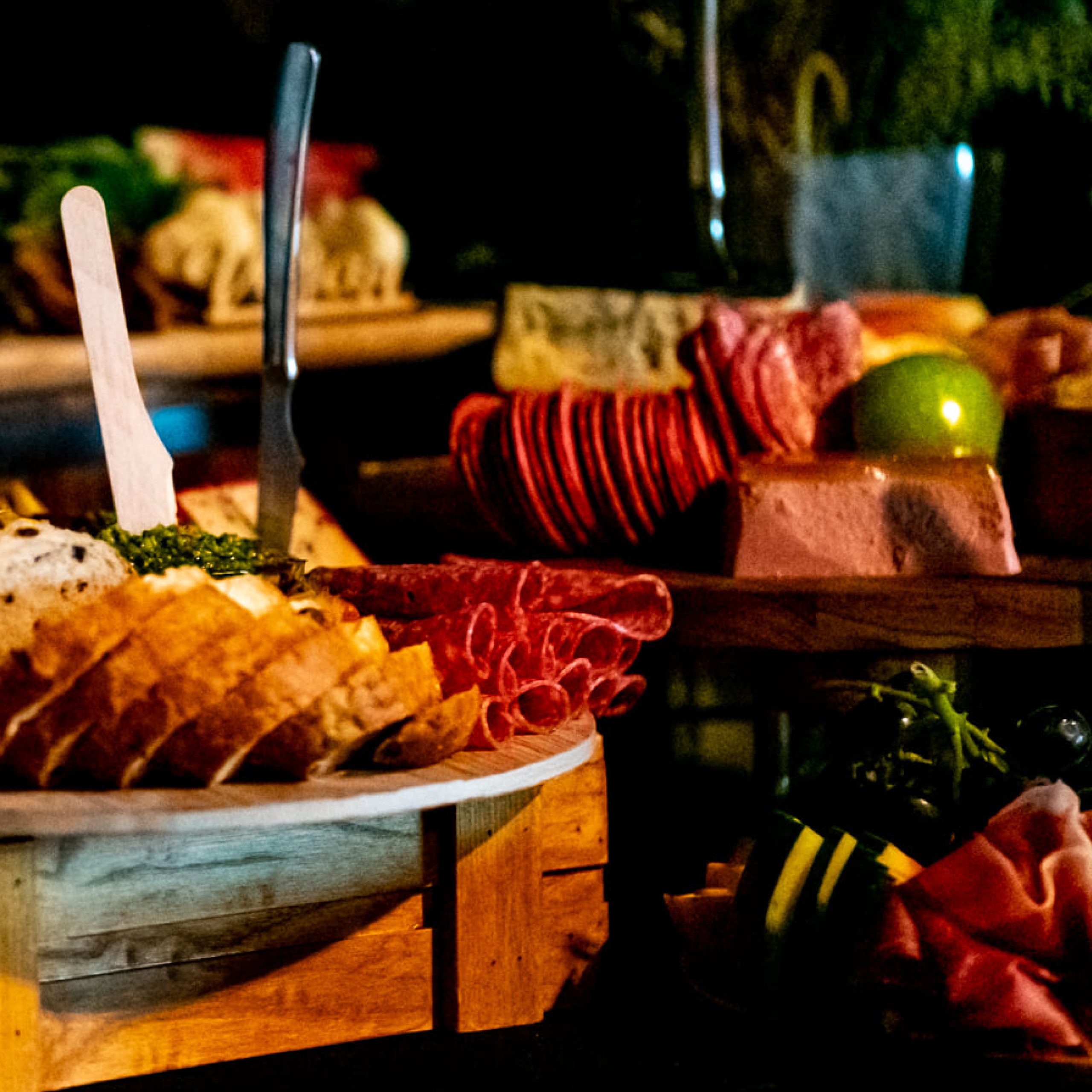 Photograph of food on a table