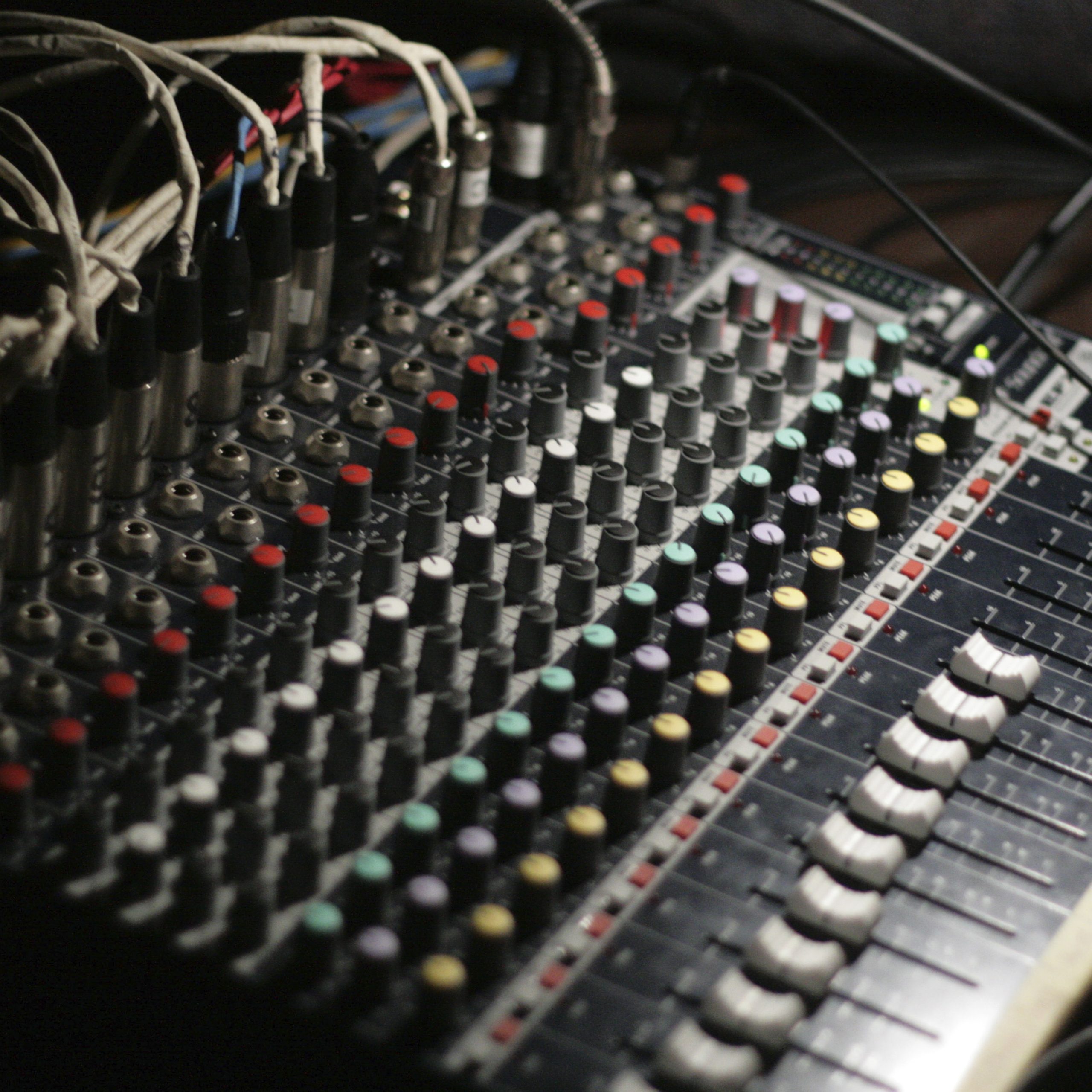 Photograph of a sound desk