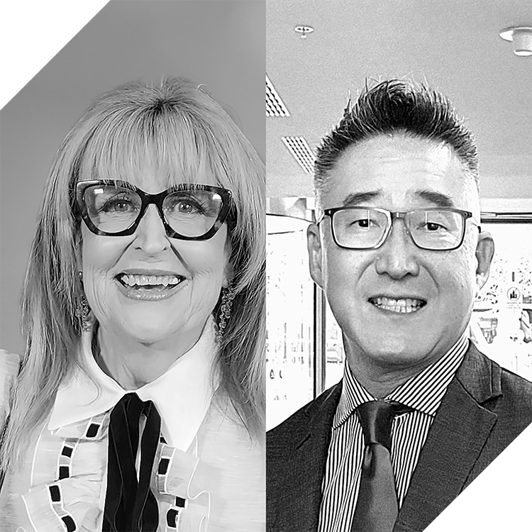 Portrait of Jennie Hughs and Tim Sunwoo