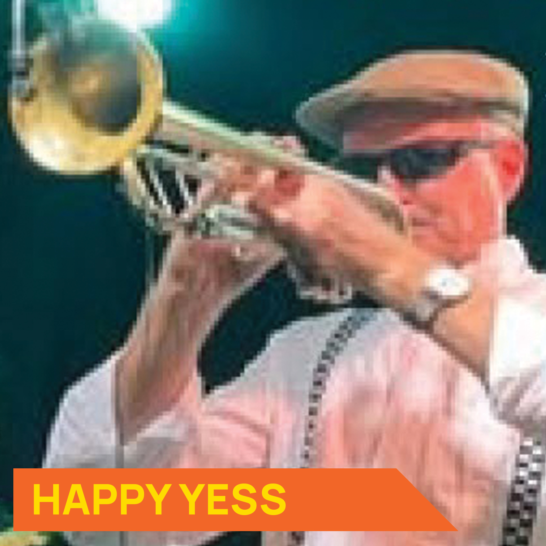 Photograph of someone playing a trumpet
