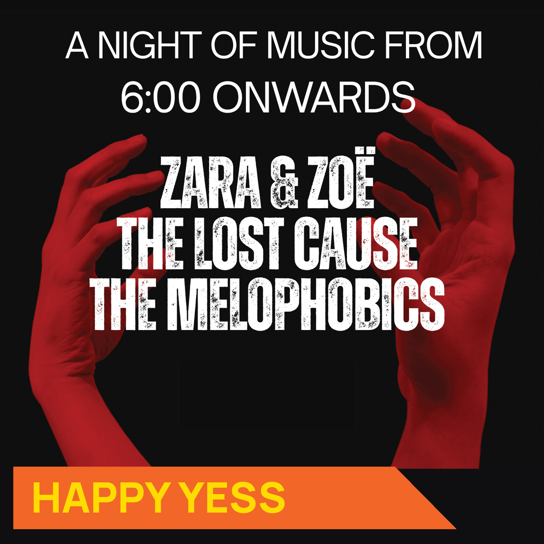 Gig poster with details about gig
